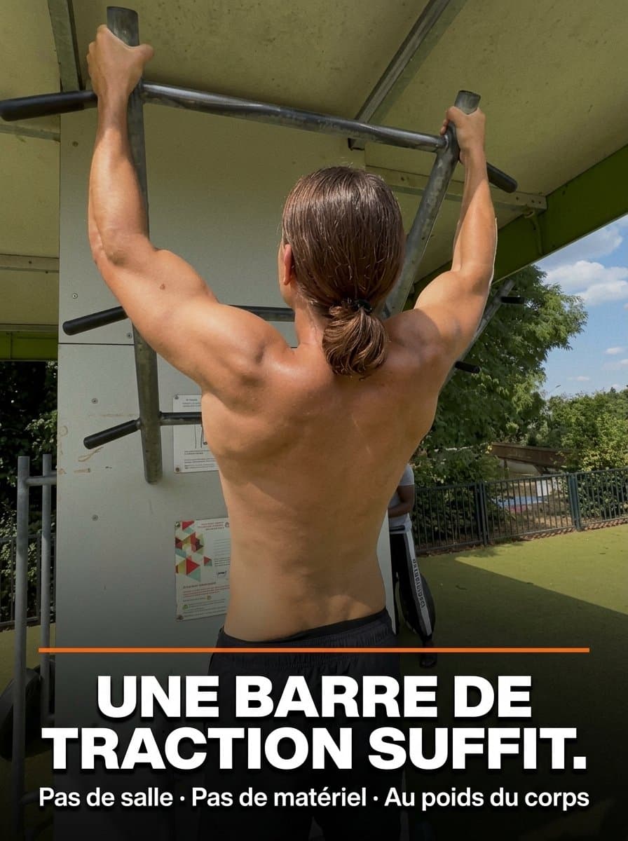 Une barre de traction suffit : pas de salle, pas de matériel, au poids du corps
